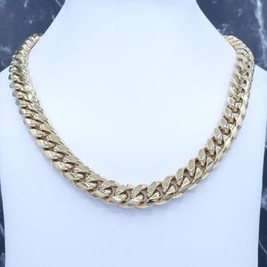 18" x 12mm Gold Finish Cuban Link Chain